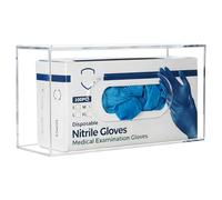 KOEMEHR Distributeur de Gants Mural en Acrylique Transparent - Support Boîte de Gants Jetables pour Laboratoires, Établissements Médicaux, Cuisines et Garage - 25,8 x 9 x 14 cm