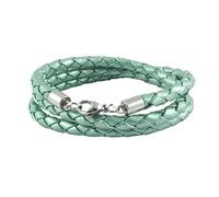 König Design Collier en cuir tressé 7 mm pour homme 17 cm - 100 cm, Cuir