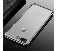 König Design Coque de protection arrière pour téléphone portable Apple iPhone 7 Plus/iPhone 8 Plus, en silicone, anti-chute, transparente, argentée