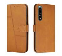 König Design Étui de protection à rabat pour Sony Xperia 5 III, fonction support, à rabat, jaune