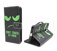 König Design Étui pour Téléphone Portable Compatible avec Apple IPHONE 5/5s / Se Housse Portable - Don't Touch My Téléphone Vert Noir