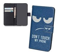 König Design Étui pour Téléphone Portable Compatible avec Apple IPHONE 6/6s Housse Portable - Don't Touch My Téléphone Blanc Bleu Foncé