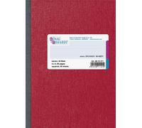 König & Ebhardt 8616271 Cahier, A6, 48 feuilles, brochure rigide, carton de couverture laqué brillant avec gaufrage, 70 g/m², rouge