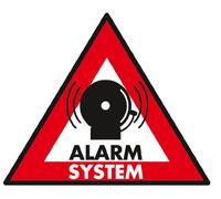 König SEC-ST-AS Lot de 5 Autocollants de système d'alarme 123 x 148 mm