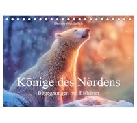 Könige des Nordens - Begegnungen mit Eisbären (Tischkalender 2027 DIN A5 quer), CALVENDO Monatskalender: Ein Kalender für alle großen und kleinen Eisbärenfreunde