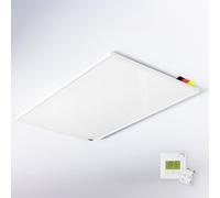 Könighaus Chauffage d’appoint infrarouge - 1000 W, kit complet avec thermostat radio ✓ Chauffage au plafond ✓ Chauffage électrique efficace ✓ + 5 ans garantie fabricant ✓ Protection anti surchauffe