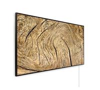 Könighaus chauffage image infrarouge 1000W | Garantie 5 ans | Double protection surchauffe | Corps ultra-plat pour pièces 14-26 m² | Motif : 04. Lignes de vie | Cadre noir