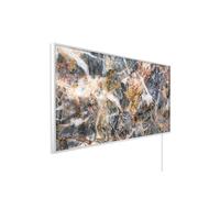 Könighaus chauffage image infrarouge 1000W | Motif : 08. Pierre naturelle | Mur 14-26 m² | Garantie 5 ans | Double protection surchauffe