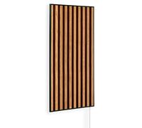 Könighaus chauffage image infrarouge 1200W | Garantie 5 ans | Double protection surchauffe | Corps ultra-plat pour pièces 18-29 m² | Motif : 03. Panneau bois | Cadre noir