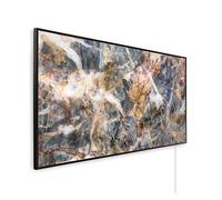 Könighaus chauffage image infrarouge 1200W | Garantie 5 ans | Double protection surchauffe | Corps ultra-plat pour pièces 18-29 m² | Motif : 08. Pierre naturelle | Cadre noir