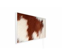 Könighaus chauffage image infrarouge 600W | Garantie 5 ans | Double protection surchauffe | Corps ultra-plat pour pièces 8-16 m² | Motif : 06. Meuh (vache) | Cadre blanc