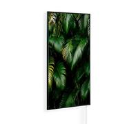 Könighaus chauffage image infrarouge 600W | Garantie 5 ans | Double protection surchauffe | Corps ultra-plat pour pièces 8-16 m² | Motif : 11. Tropicana | Cadre noir