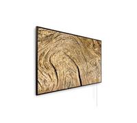 Könighaus chauffage image infrarouge 600W | Garantie 5 ans | Double protection surchauffe | Corps ultra-plat pour pièces 8-16 m² | Motif : 04. Lignes de vie | Cadre noir