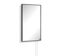 Könighaus chauffage infrarouge miroir - 600 W cadre noir incl. thermostat - Chauffage miroir économe en énergie avec garantie de 5 ans - Chauffage mural infrarouge - Chauffe en 2 minutes