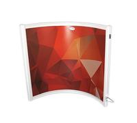 Könighaus Chauffage infrarouge sur pied | Radiateur infrarouge courbé - 300 W certifié TÜV/GS + 5 ans garantie fabricant ✓ Idéal comme chauffage de bureau ✓ stabilité assurée ✓ - rouge - 300 W