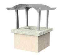 KÖNIGSPROD Capot de cheminée, Capuche de Pluie, Couvercle en Acier Inoxydable, Napoleon, 400 x 400 mm