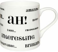 Könitz Becher Ah most common, Tasse, Kaffeebecher, Bone China, Bunt, 385 ml, 11 2 004 2723