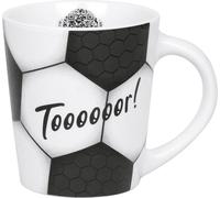 Könitz Becher Fußball - Tooooor!, Tasse, Kaffeetasse, Porzellan, Schwarz, 380 ml, 1111342837