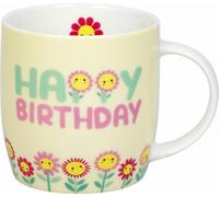 Könitz Becher Happy Birthday, Tasse, New Bone China, Gelb, 400 ml, 11 7 275 2949