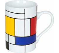 Könitz Becher Hommage to Mondrian - Large Fragments Becher, Kaffeebecher, Kaffeetasse, Kaffee Tasse, Teetasse, Porzellan, Bunt, 240 ml, 11 1 003 1908