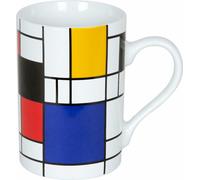 Könitz Becher Hommage to Mondrian - Small Fragments Becher, Kaffeebecher, Kaffeetasse, Kaffee Tasse, Teetasse, Porzellan, Bunt, 240 ml, 11 1 003 1907