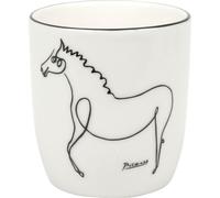 Könitz Becher ohne Henkel Picasso - Le Cheval, New Bone China, Schwarz, Weiß, 200 ml, 11 7 268 2771