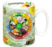 Könitz Becher Wissensbecher Gemüsegarten, Tasse, Porzellan, Bunt, 460 ml, 11 1 330 2795