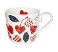 Könitz Design Herz-Kirschen Becher, Tasse, Kaffeebecher, Teetasse, Bone China, 325 ml, 11 2 057 2442