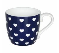 Könitz Hearts Dark Blue Becher, Herzen, Tasse, Kaffeetasse, Bone China, Dunkelblau, 400 ml, 11 2 057 2332