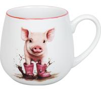 Könitz Kuschelbecher Tapsiges Schweinchen, Porzellan, Rosa, 400 ml, 11 1 143 2960