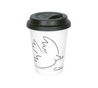 Könitz Picasso La Colombe Coffee To Go Mug mit Deckel, Becher, Kaffeebecher, Porzellan, 380 ml, 11 5 162 0210