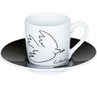 Könitz Picasso La Colombe De La Paix Espresso Set, 2-tlg., Espresso Tasse, Becher, Untertasse, Porzellan, 85 ml, 11 5 053 1989