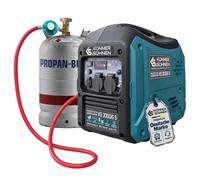 Könner&Söhnen 3000iG S Générateur à onduleur 3,3 kW, à essence et GPL | Générateur de secours à double carburant avec onduleur, générateur de 22,5 kg, mode éco, électrique de secours,camping
