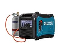 Könner&Söhnen 4000iEG S Générateur inverter 4,4 kW, essence/gaz, silencieux | groupe électrogène onduleur Dual Fuel avec démarrage électrique et écran LED, pour maison, chantiers et chaudières