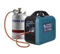 Könner & Söhnen KS 1900iG S Générateur à inverseur GPL 2,0 kW, double carburant, générateur à inverseur en mode éco, groupe électrogène de secours pour une utilisation en extérieur, 230 V/16 A, Euro 5
