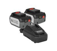 Pack 2 batteries 20V 4,0Ah et chargeur - KS 20V4-1-DUAL KONNER & SOHNEN