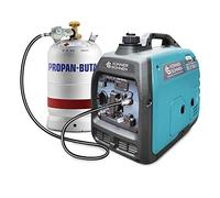 Könner & Söhnen KS 3100iG Groupe électrogène onduleur essence gaz 3100W | générateur portable inverseur gaz/essence, Schuko 230V, 2 ports USB, indicateur LED, mode éco, générateur EURO V