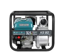 Könner&Söhnen KS 80 Pompe à eau essence 4 temps, moteur immergé | Motopompe pour eaux chargées, idéale pour maisons de campagne, villas et autres usages, arrosage jardin