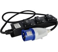 Könner & Söhnen Ks Ex1.5M-3S Adaptateur Rallonge, Longueur De Câble : 1,5 M, Fiche Électrique : 1X32A / 250V, Prises À Clapet : 3X16A / 250V.[Z4149]