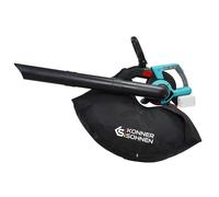 Könner & Söhnen KS LBV-40V, Aspirateur de Jardin sans Fil avec Fonction broyeur de Feuilles Tension nominale 40 (20+20) V, régime à Vide 1630 TR/Min, capacité du bac à poussière 45 l, 4 Vitesses
