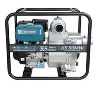 Könner & Söhnen motopompe à essence pour eau très polluée KS 80MW, hauteur de relevage 20 m, profondeur d'aspiration 7 m, 9,0 CV, moteur thermique à 4 temps EURO V, motopompe de surface G