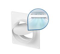 kör4u Bride murale Ø 150 mm avec clapet anti-retour, pour tuyaux d'évacuation et systèmes de ventilation, montage mural pour une circulation de l'air efficace et une protection contre les odeurs