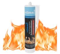 kör4u Colle réfractaire 310 ml, beige, colle pour composants ignifuges, parfaite pour réparer les briques réfractaires endommagées