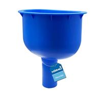 kör4u Entonnoir pour pièce d'essai, bleu, avec anneau de coin en plastique, 23,2 x 24 x 15,2 cm, pour l'évacuation et l'élimination des eaux de construction et des eaux usées