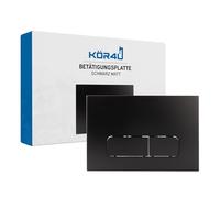 kör4u Plaque de déclenchement pour réservoir de chasse Geberit Sigma UP300, UP320 et Delta UP100, bouton arrondi (noir mat)