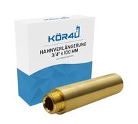 kör4u Rallonge de robinet en laiton 3/4" x 100 mm, convient à l'eau potable