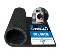 kör4u Tapis anti-vibrations 60 x 60 x 2 cm, isolation phonique, machine à laver et sèche-linge