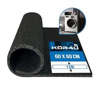 Kör4u Tapis Anti-Vibrations Haute Qualité 60x60x1 cm, Découpable, Tapis d’Insonorisation en Caoutchouc, Amortisseur de Vibrations, Convient pour Machine à Laver