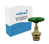 kör4u Tête de soupape avec volant vert, 1", laiton, (1")