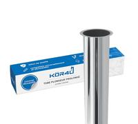 kör4u Tuyau de plongée design extra long - Chromé - Universel - Pour siphon de tasse - 300 mm